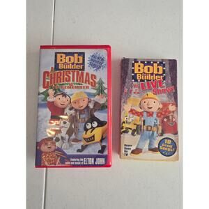 BOB THE BUILDER A Christmas To Remember & Bob The Builder: The Live Show VHS